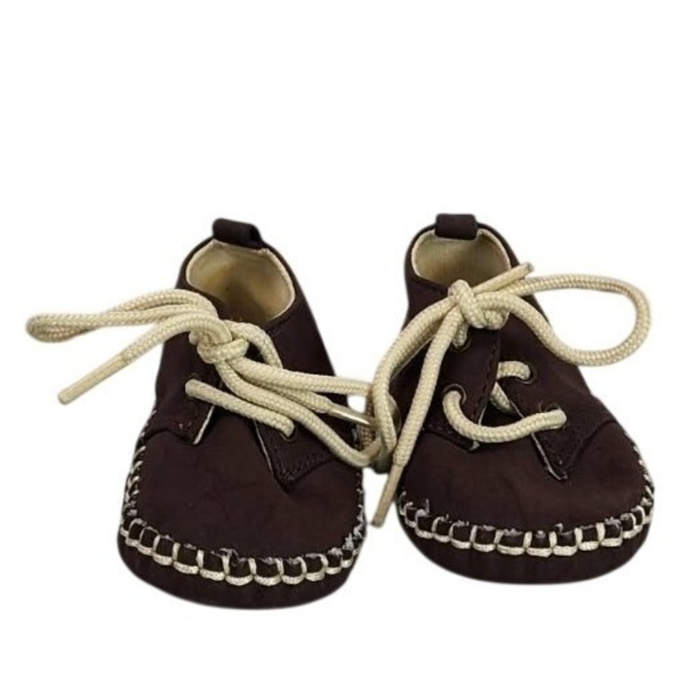 Baby Boys Girls Dark Brown Leather Chukka Boots Crib Shoes 0-6m